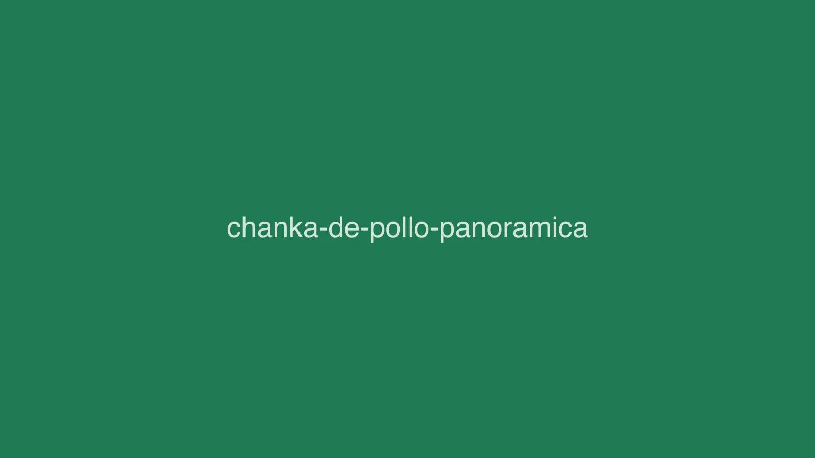 Chanka de pollo