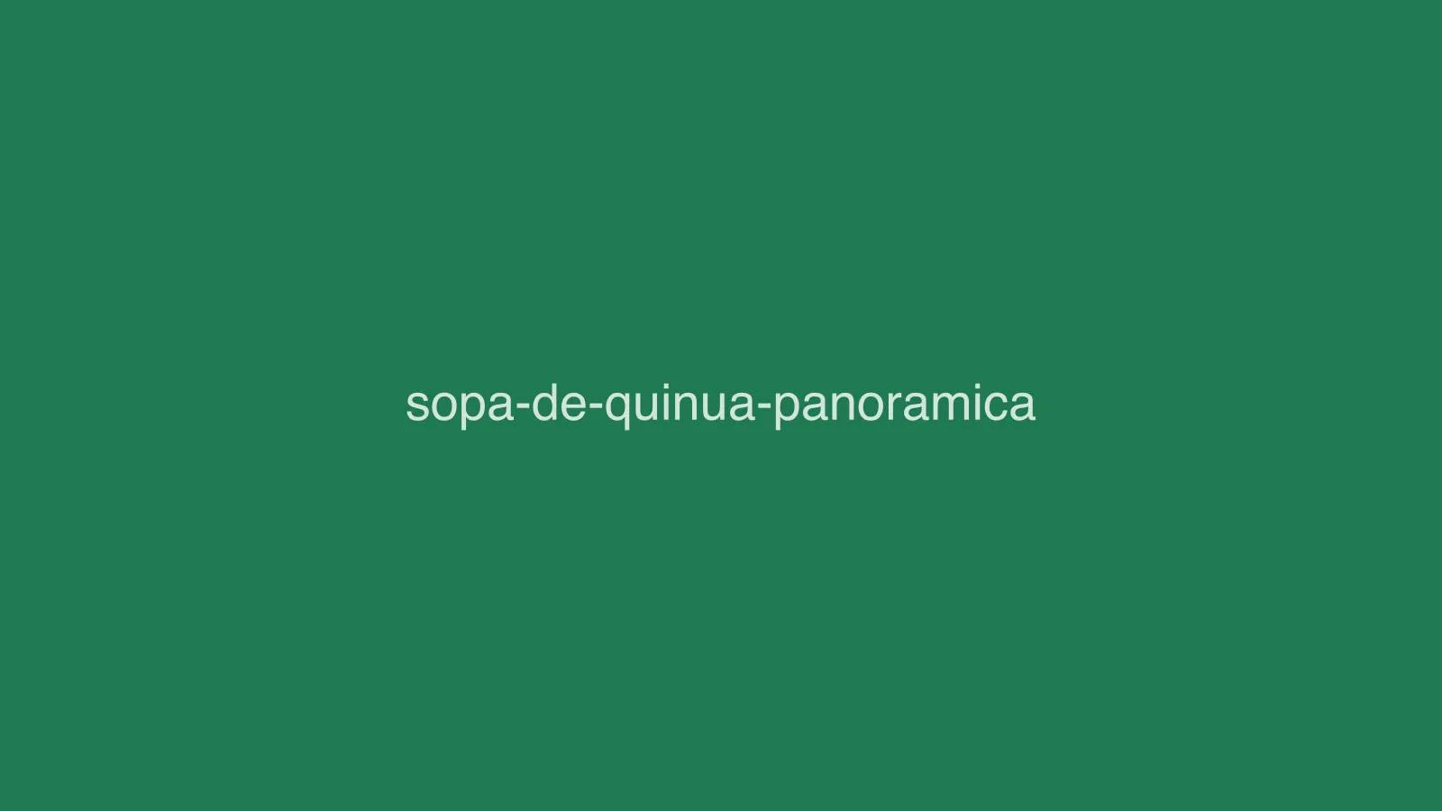 Sopa de quinua