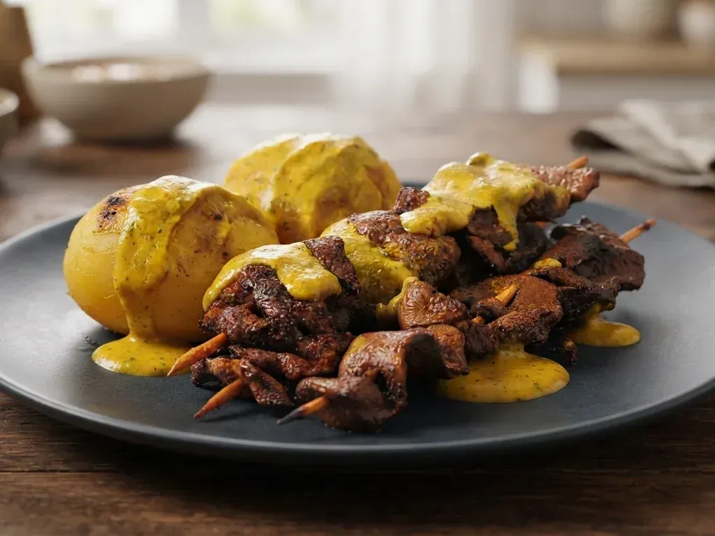 Cómo preparar la receta tradicional de anticuchos de Cochabamba jugosos y suaves paso a paso a las brasas.