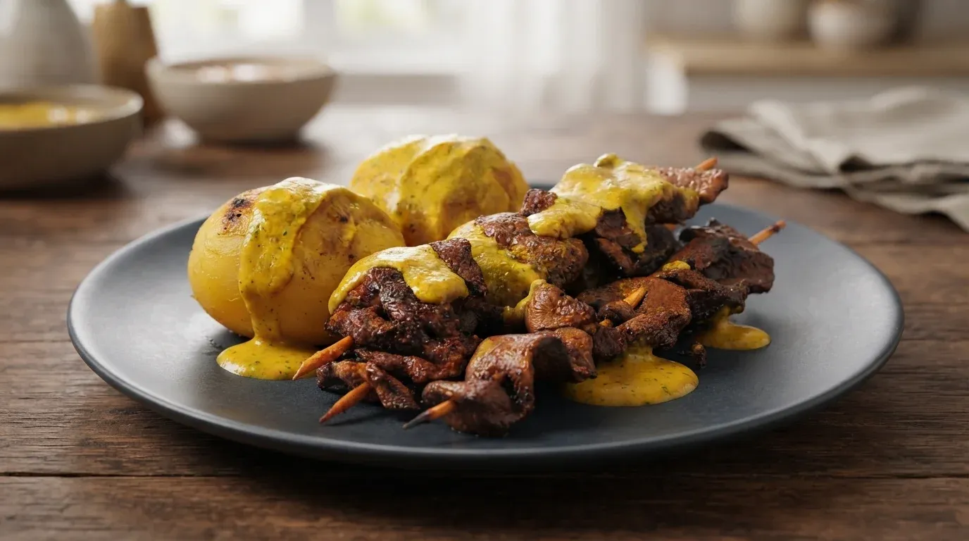 Cómo preparar la receta tradicional de anticuchos de Cochabamba jugosos y suaves paso a paso a las brasas.